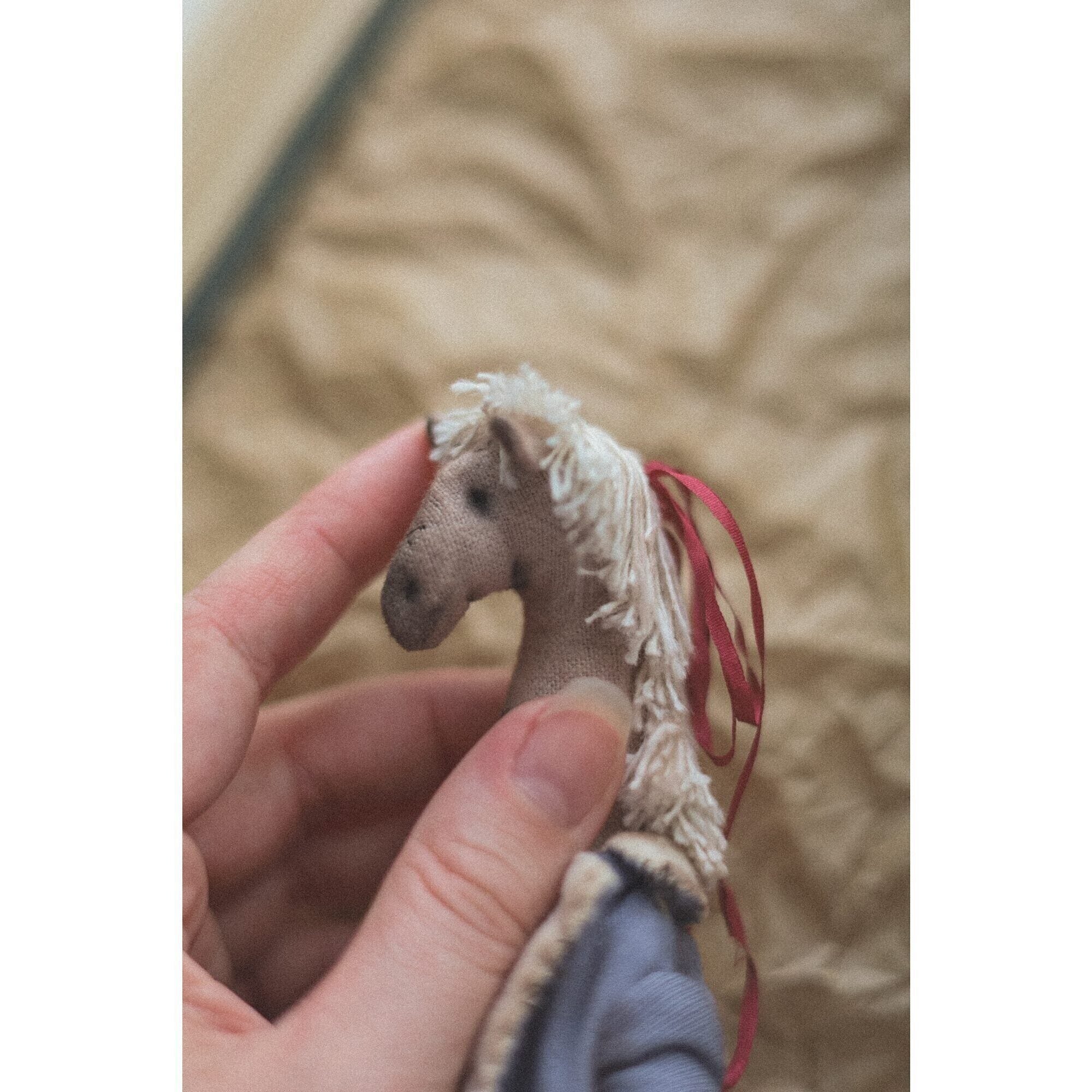Vintage Textile Toys «Mr. Horse in a Big Coat»