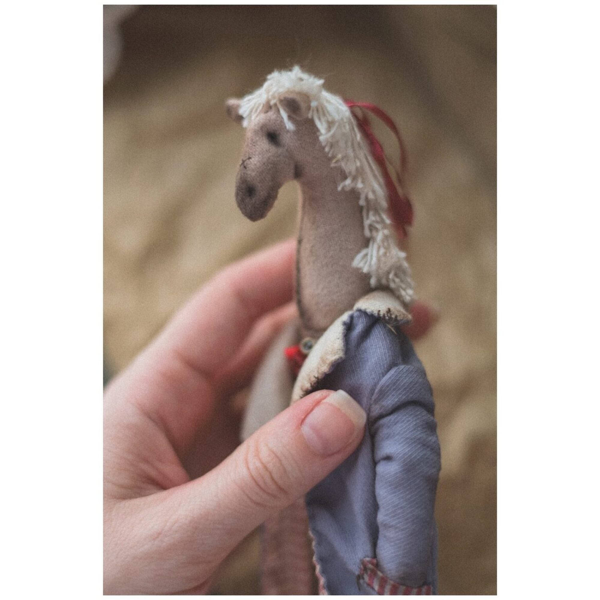 Vintage Textile Toys «Mr. Horse in a Big Coat»