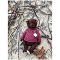 Teddy bear with ceramic pendant