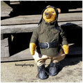 Cool teddy bear 23 cm, artist stuffed bear 9 inches.