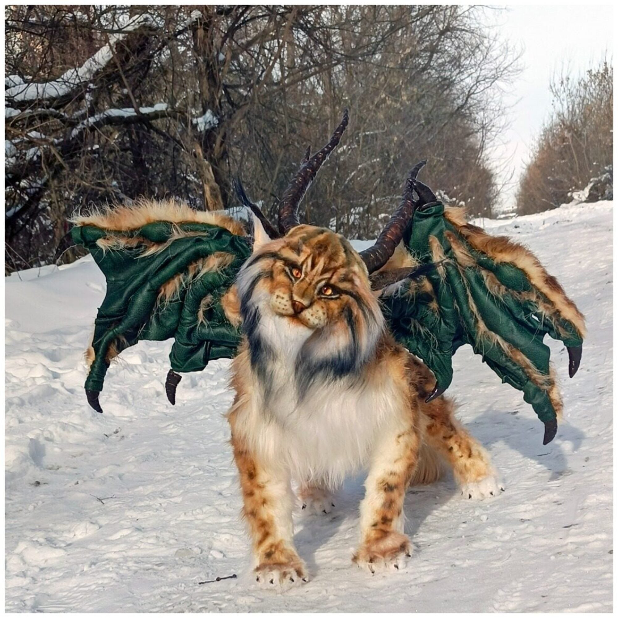 LYNX fantasy realistic artificial taxidermy toy