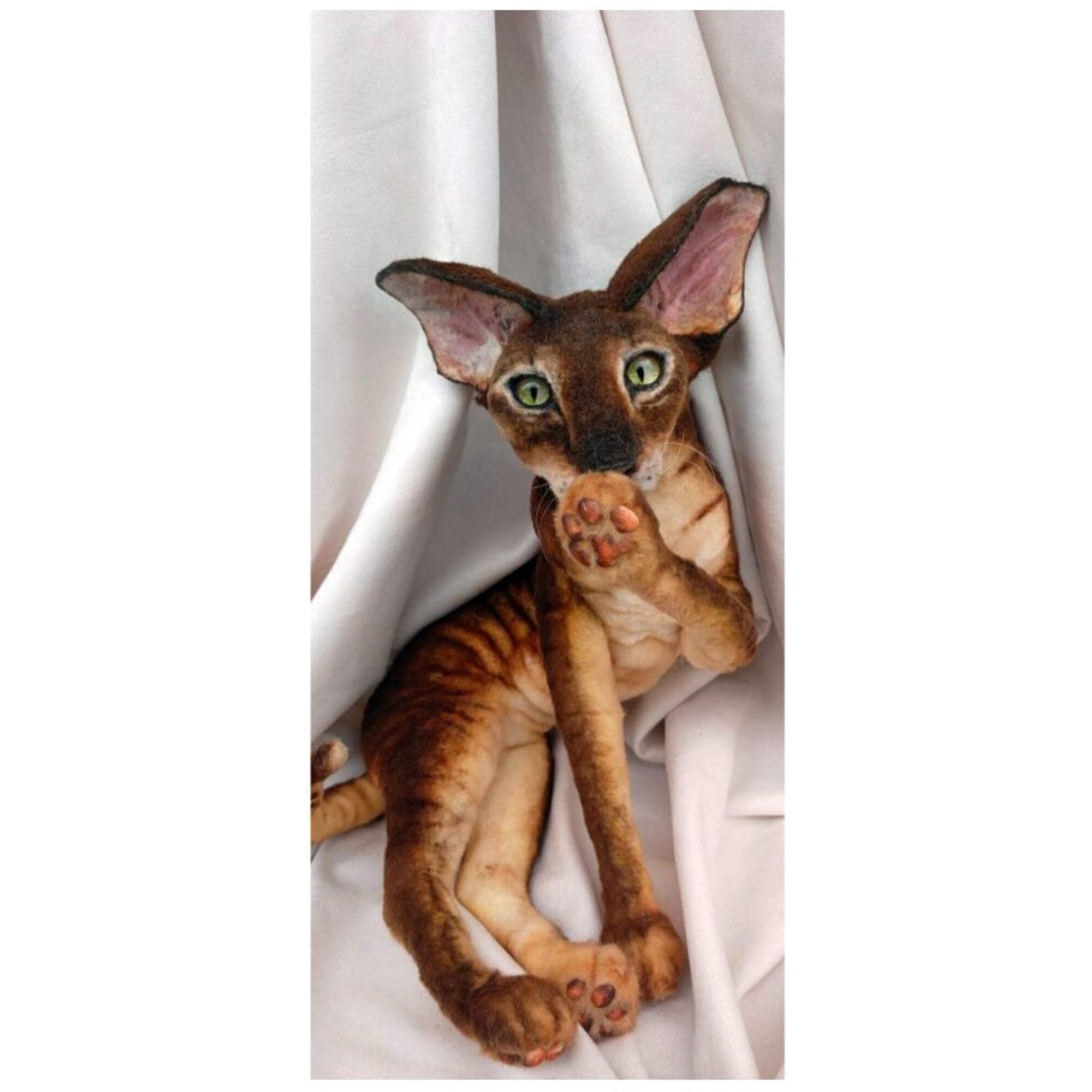Oriental cat realistic plush