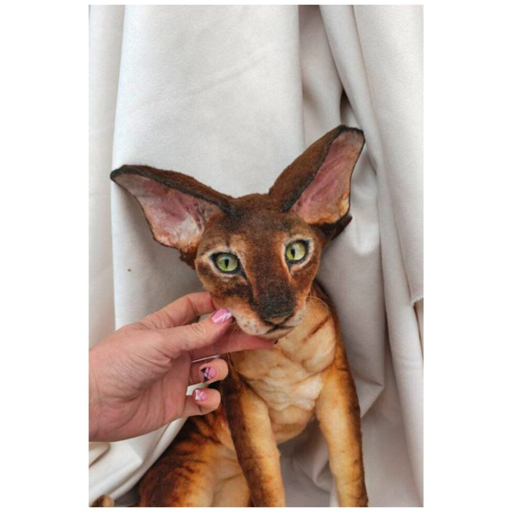 Oriental cat realistic plush