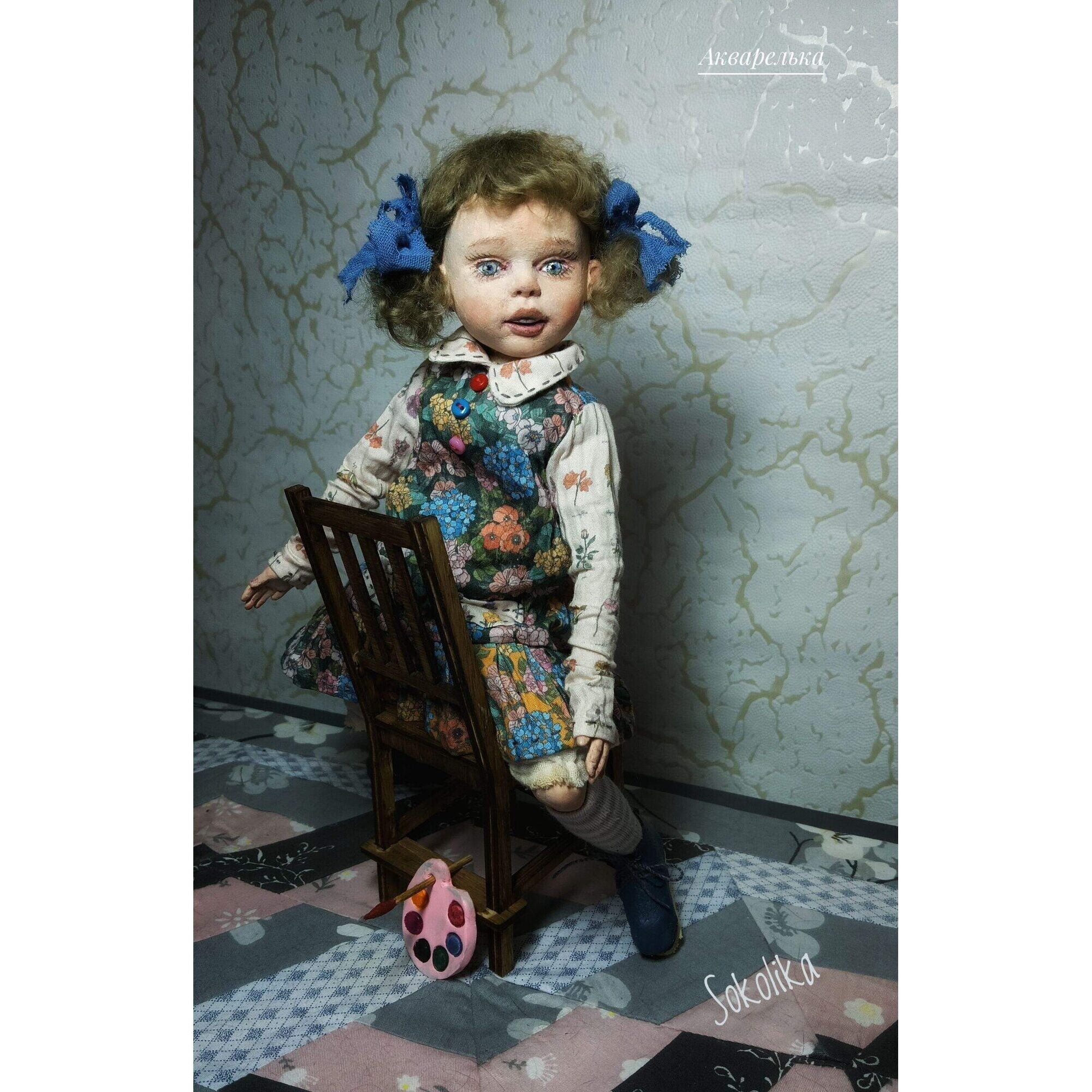 Little artist.Watercolor.