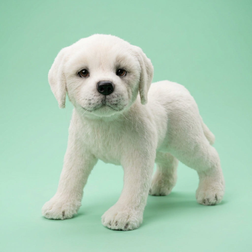 White Labrador puppy realistic toy