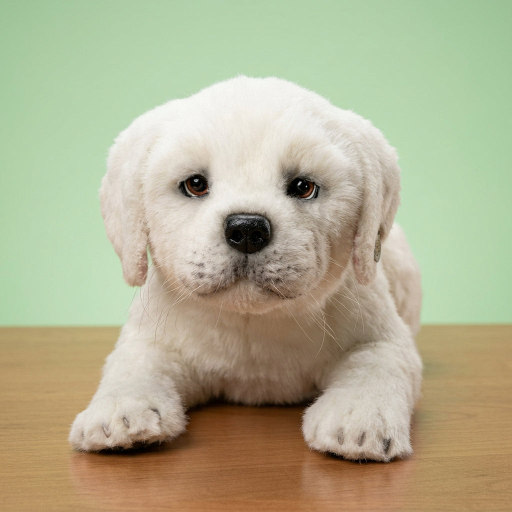 White Labrador puppy realistic toy