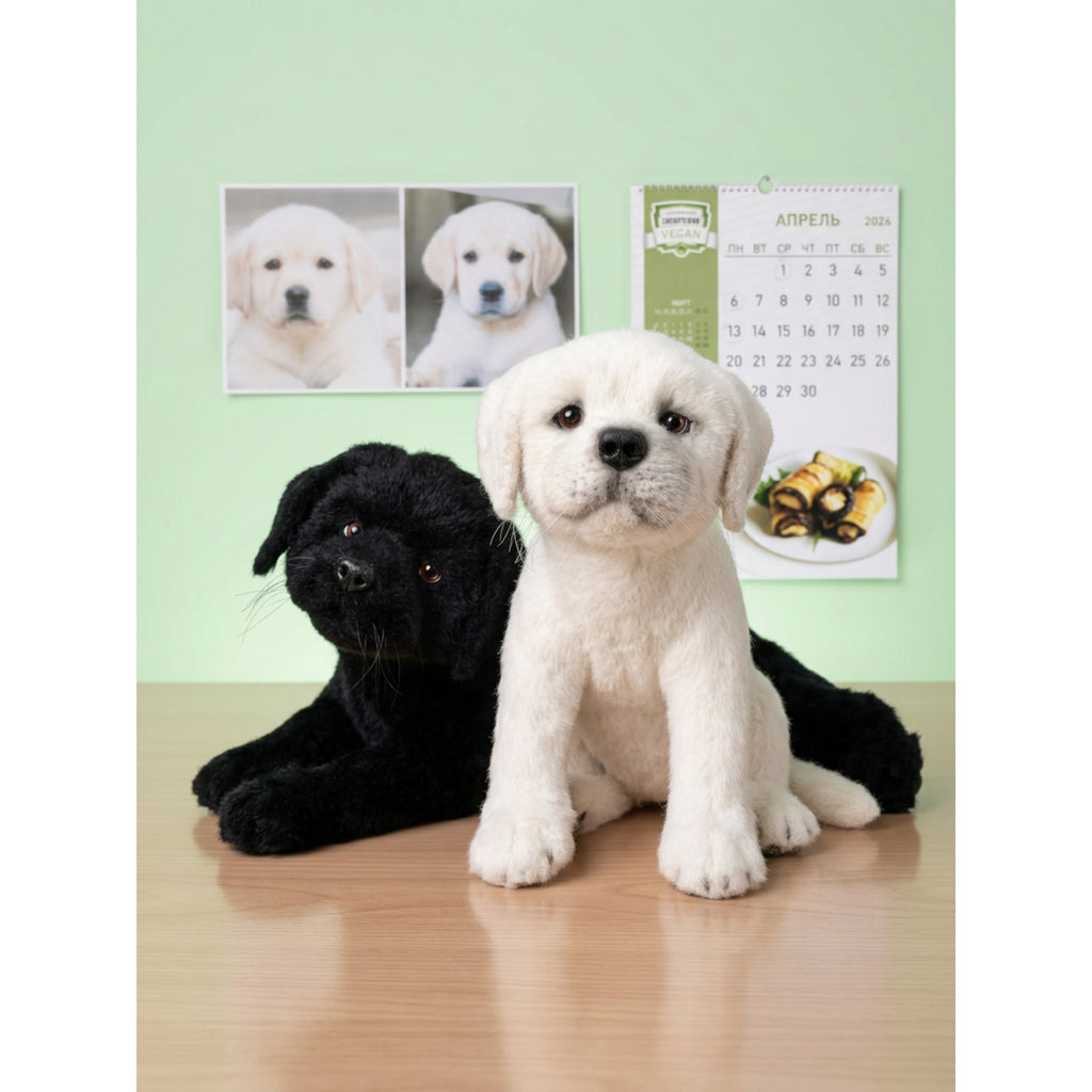 White Labrador puppy realistic toy