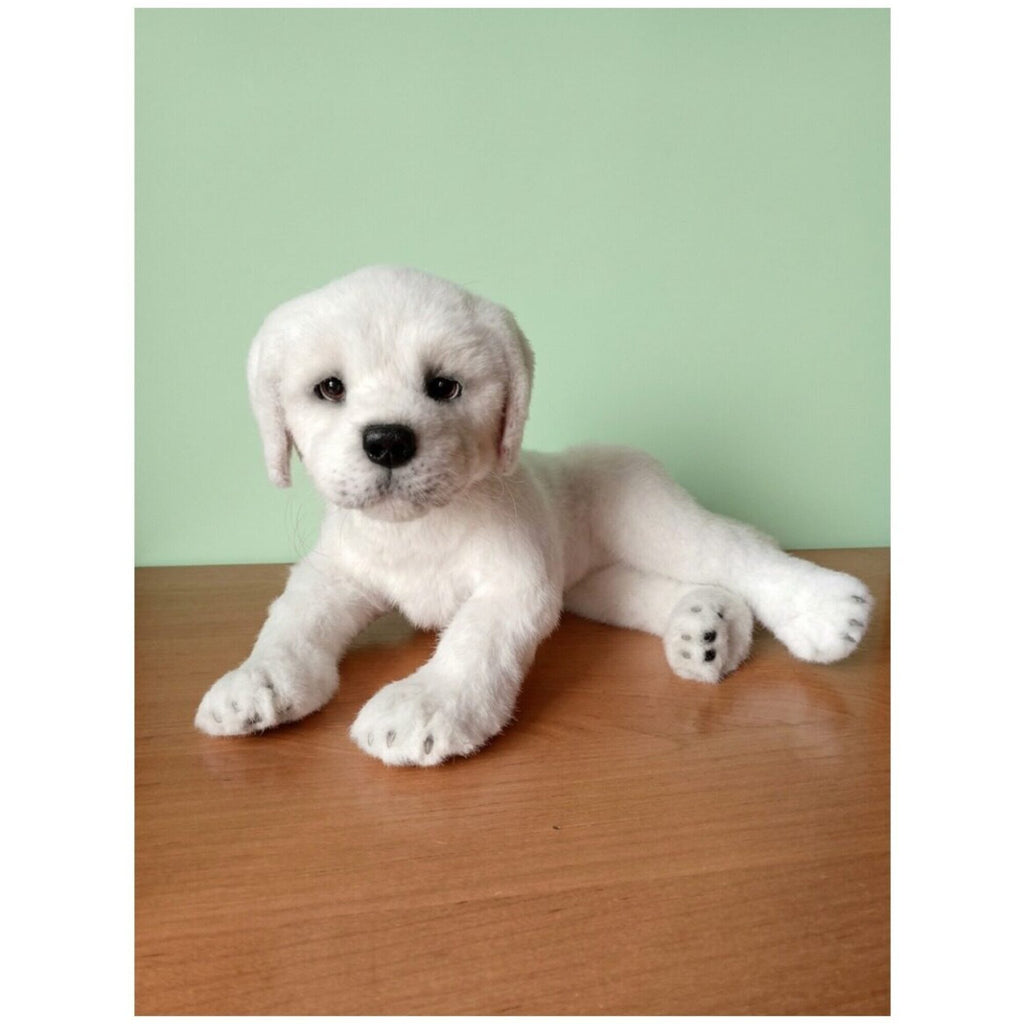 White Labrador puppy realistic toy