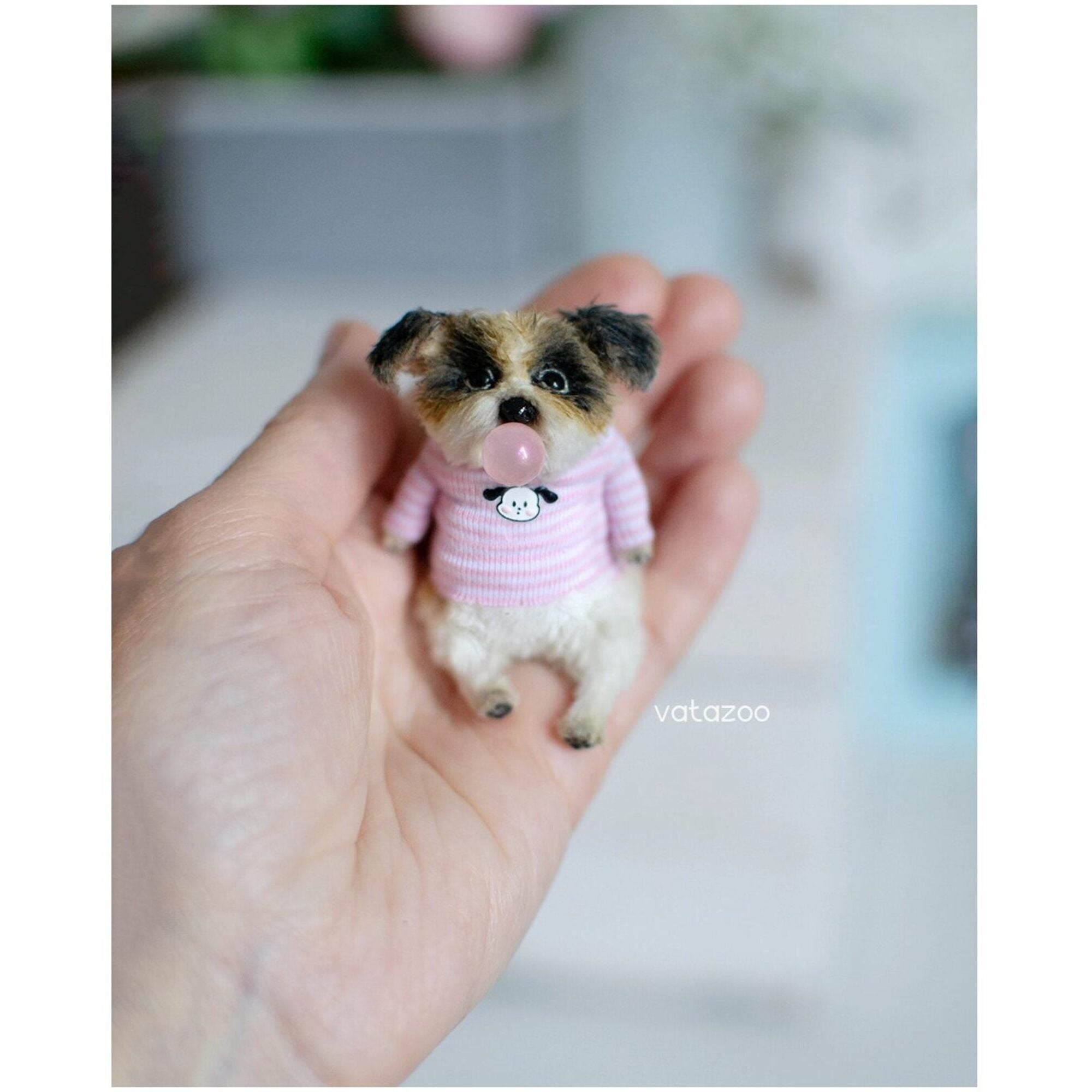 Miniature puppy 6 cm.