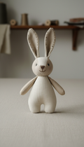 Hand-Stitched Linen Rabbit Doll
