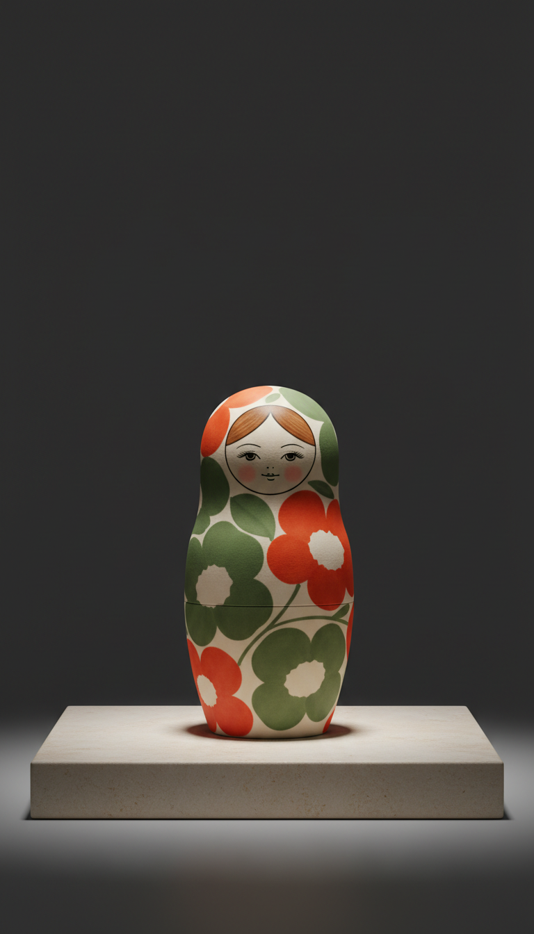 Porcelain Matryoshka With Gilded Accents