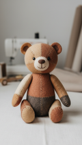 Vintage-Inspired Felt Bear Doll