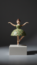 Hand-painted Wooden Ballerina Doll